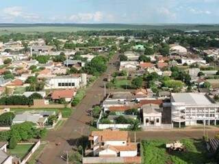 Vista aérea da cidade de Sidrolândia. (Foto: Sidrolândia News)