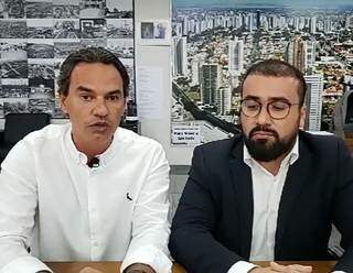 Ao lado do procurador Alexandre Ávalo, o prefeito Marquinhos Trad falou de medidas adotadas nesta tarde. (Foto: Reprodução Facebook)
