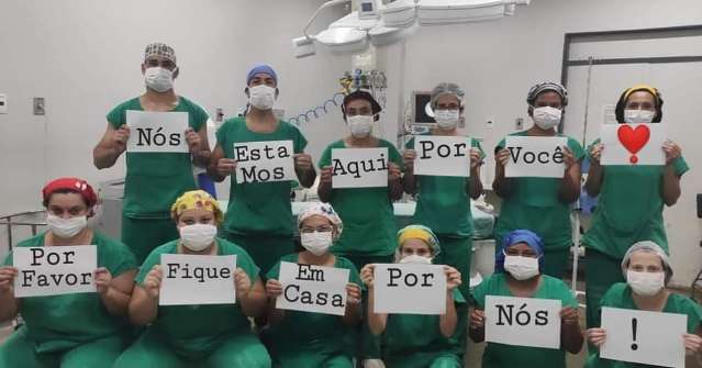 Profissionais da sa&uacute;de aderem &agrave; campanha e pedem para pessoas ficarem em casa