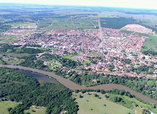 Município de Água Clara, distante 198 quilômetros de Campo Grande, vista do alto (Foto: reprodução/Prefeitura)