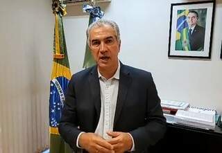 Governador Reinaldo Azambuja (PSDB) fala sobre videoconferência com Bolsonaro (Foto: Reprodução)