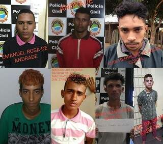 Sete dos 10 presos que fugiram da delegacia nesta madrugada. (Foto: Divulgação/Polícia Civil)
