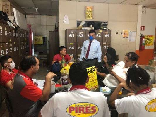MPT recomenda medidas de preven&ccedil;&atilde;o ao coronav&iacute;rus em supermercado interditado 