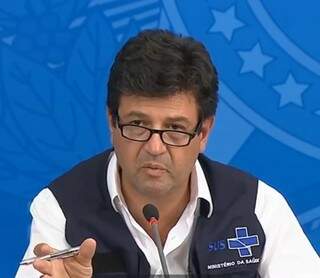 Ministro da Saúde, Luiz Henrique Mandetta, explica situação no Estado (Foto: Reprodução)