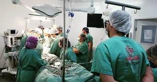 Captação de órgãos ocorreu na manhã deste domingo, em Campo Grande (Foto: Divulgação)