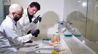 Do Laboratório Sinova Biotec, na UCDB, amostras serão testadas na Universidade da Pensilvânia, nos EUA (Foto: Divulgação)