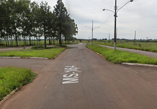 Região do Posto Aquiban, na MS-164 (Foto: Google Street View) 