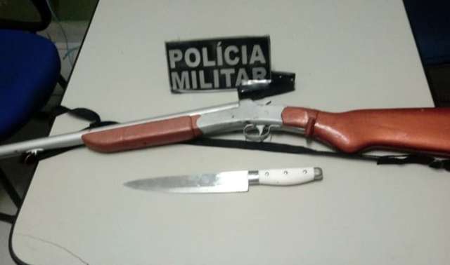 Homem &eacute; preso pela PM ap&oacute;s atirar contra resid&ecirc;ncia no interior 