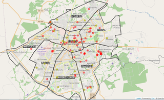 Mapa mostra distribuição dos casos do novo coronavírus em Campo Grande. Para acessar, clique no link no fim do texto.