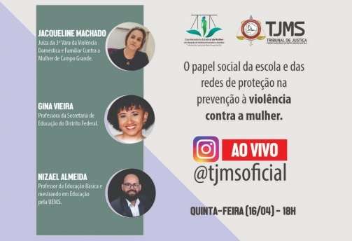 Coordenadoria no TJ inicia s&eacute;rie de lives sobre viol&ecirc;ncia contra mulher