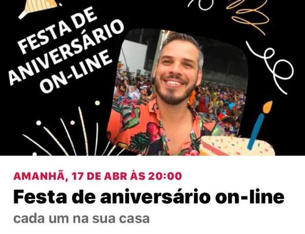 Celebrando 37 anos, Tiago fez festa on-line com m&uacute;sica at&eacute; o sol raiar
