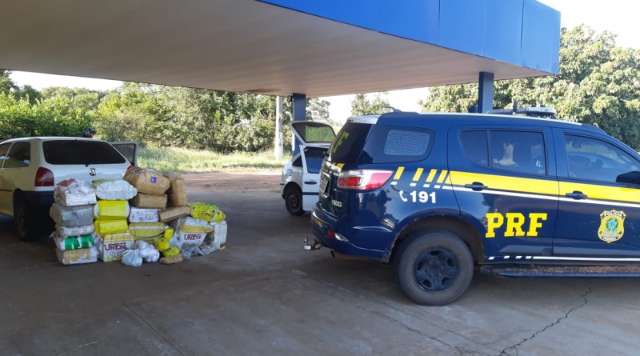 Em persegui&ccedil;&atilde;o na BR-262, PRF prende &lsquo;batedor&rsquo; e 400 quilos de maconha