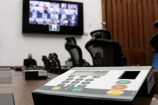Votação foi por videoconferência na Assembleia (Foto: Wagner Guimarães - ALMS)