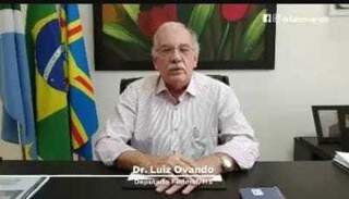 Deputado federal Luiz Ovando durante live (Foto: Reprodução)