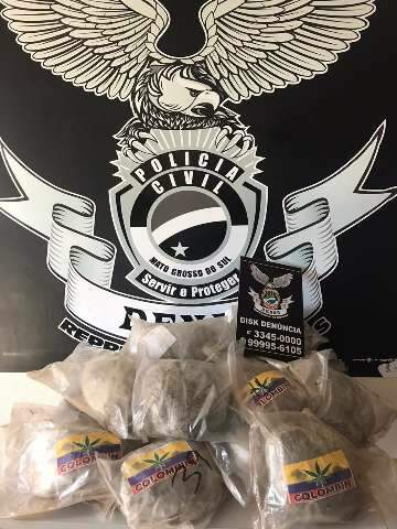 Traficante &eacute; preso perto da Avenida Mato Grosso com pacotes de supermaconha