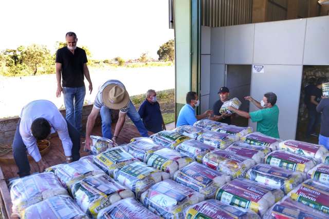 Distribui&ccedil;&atilde;o de cestas come&ccedil;a na Capital e segue para 8 cidades a tarde