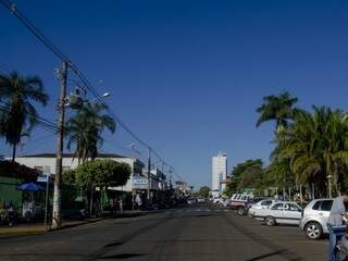 Centro comercial de Paranaíba. (Foto: Divulgação)