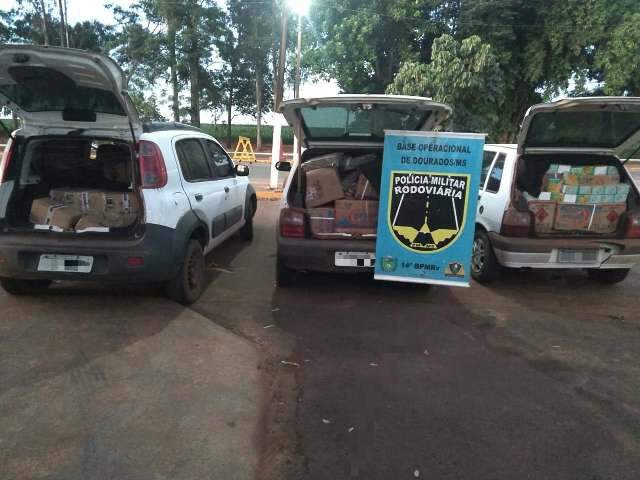 Pol&iacute;cia rodovi&aacute;ria apreende ve&iacute;culoS com 113 mil em contrabando na MS-156
