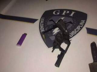 Arma encontrada com o suspeito no Parque do Lageado. (Foto: Divulgação/Guarda)