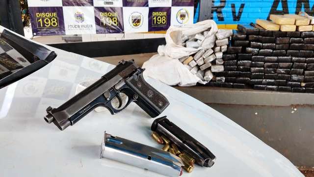 Cearense &eacute; preso com 140 quilos de maconha, pistola e muni&ccedil;&otilde;es na MS-156