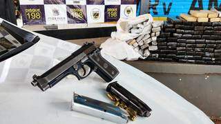 Cearense &eacute; preso com 140 quilos de maconha, pistola e muni&ccedil;&otilde;es na MS-156