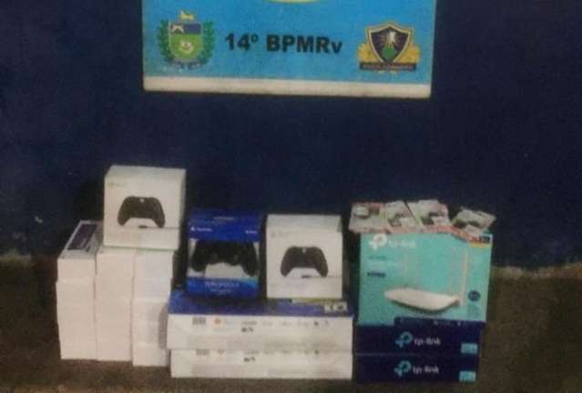 Carga de produtos eletr&ocirc;nicos avaliada em R$ 27,6 mil &eacute; apreendida pela pol&iacute;cia