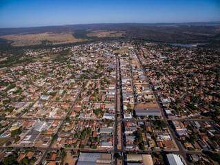 Vista aérea de Coxim, cidade a 260 quilômetros de Campo Grande. (Foto: Divulgação) 
