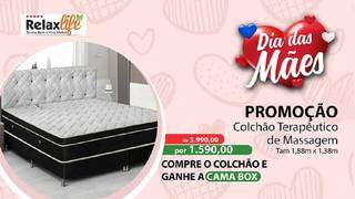 Dia das Mães tem colchão massagem de 3.990 por 1.590 em 12X