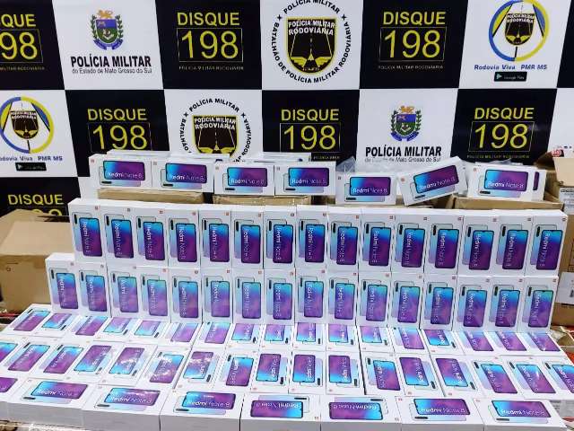 Mais de R$ 300 mil em eletr&ocirc;nicos contrabandeados s&atilde;o apreendidos na MS-379