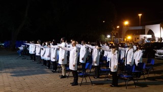 Formandos de Medicina em Três Lagoas. (Foto: Bruno Oliveira/divulgação)