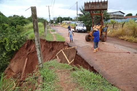 Chuva dos últimos dias amplia voçoroca aos fundos do Hospital São Julião