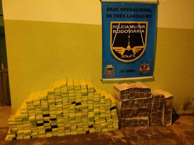 Motorista &eacute; preso com 288 quilos de maconha que tentava levar para SP