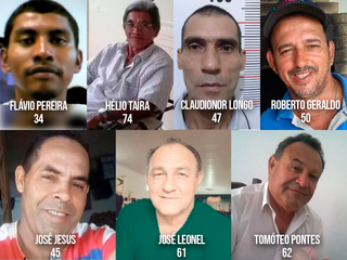 As sete vítimas já identificadas do &#34;Pedreiro Assassino&#34;. Só uma delas foi sepultada até agora. (Arte: Ricardo Oliveira)