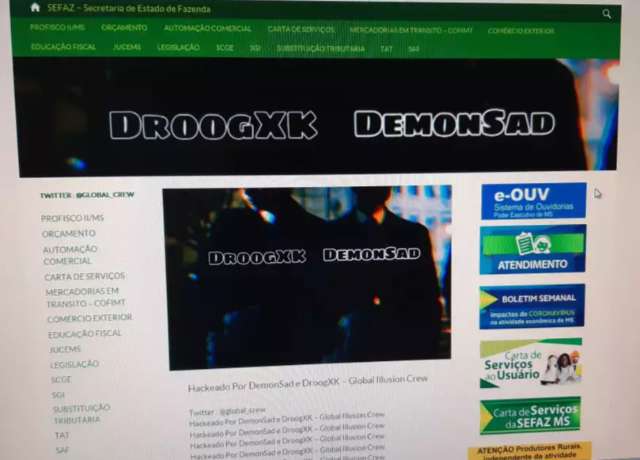 Sites do governo do Estado sofrem ataques de hackers