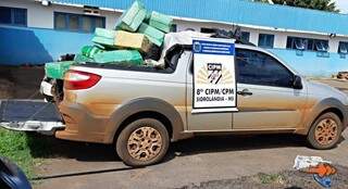 Policiais acusados de envolvimento com o PCC teria aceitado propina para liberar traficantes que estavam com meia tonela de maconha ns MS-164, em Sidrolândia (Foto: Sidrolândia News)