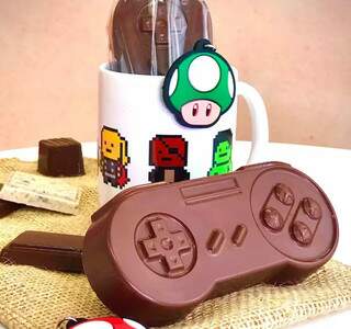 Controle Super Nintendo de chocolate.