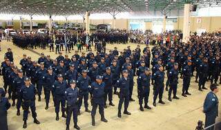 Policiais militares em MS (Foto: Edemir Rodrigues - Governo MS)