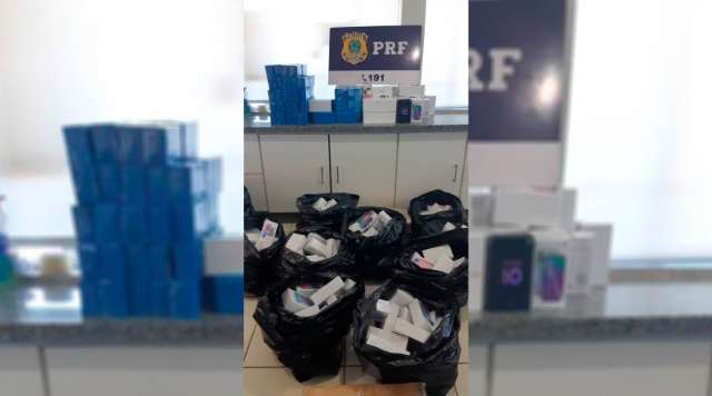 Motorista &eacute; flagrado com 757 celulares contrabandeados na BR-163
