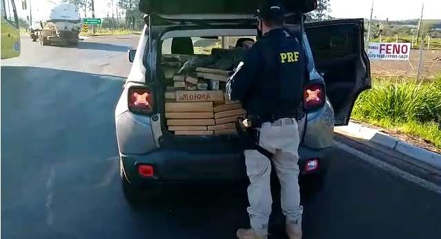 Traficante &eacute; preso com meia tonelada de maconha em barreira sanit&aacute;ria