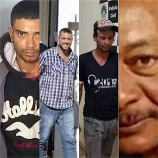 Da esquerda para direita, presos por homicídio Igor Oliveira, Fernando da Cruz, Agnaldo Miranda e Carlos Felipe (Foto: Reprodução)