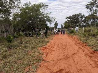 Local onde corpos dos irmãos guerrilheiros foram encontrados (Foto: Marciano Candia/Última Hora)