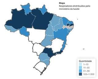 Sem reforço, MS está entre os únicos que não receberam respiradores Sem reforço, MS está entre os únicos que não receberam respiradores