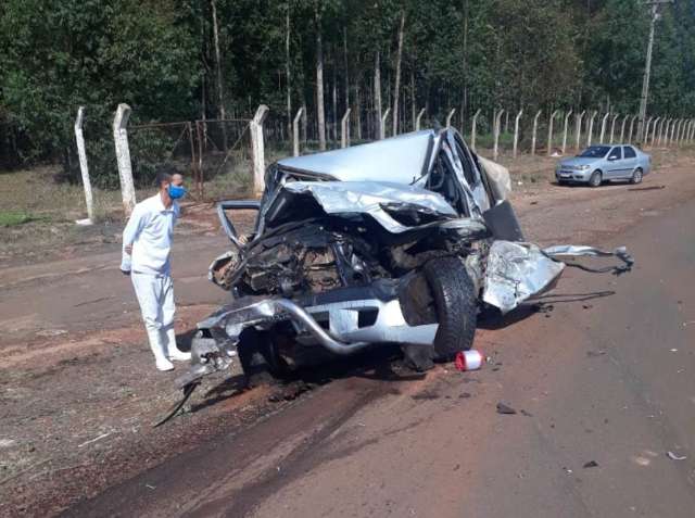 Acidente entre Clio e S10 deixa 4 mortos e 2 feridos na BR-163