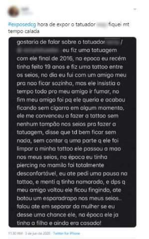 Tatuador acusado de ass&eacute;dio entra com a&ccedil;&atilde;o contra Twitter 