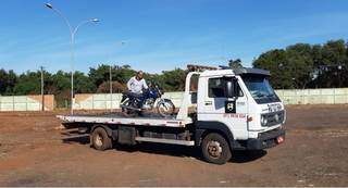 Última moto recolhida do pátio da sede do Detran (Foto: Divulgação - Detran)