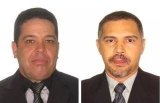 Os policiais Antonio Ramires e Jorge Silva dos Santos, assassinados por homem sem algemas dentro de uma viatura em Campo Grande (Foto: Divulgação)