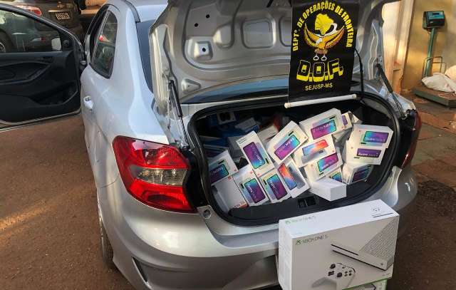 DOF aprende 248 celulares de contrabando que viriam para a Capital