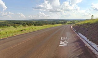 Rodovia MS-162 liga o município de Sidrolândoia com o distrito de Quebra coco (Foto: Google)