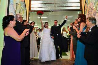 Joelma e Aurélio se casaram na Igreja em 2013. 