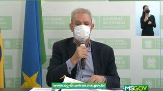 Secretário estadual de Saúde, Geraldo Resende, durante live (Foto: Reprodução)